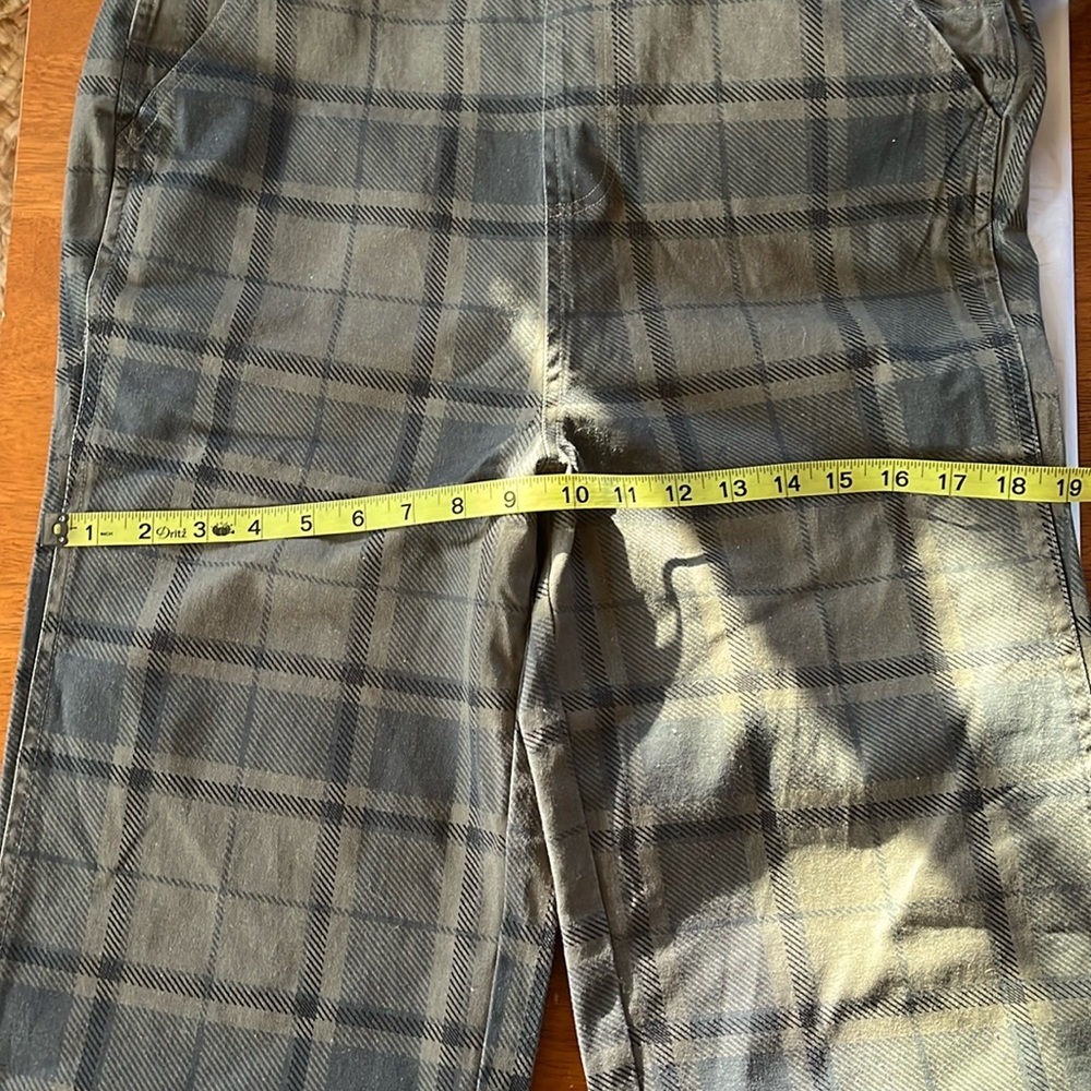 Weworewhat Danielle Bernstein Basic Green Plaid Overalls Size XS - Picture 11 of 12